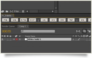 quickFX palette for after effects