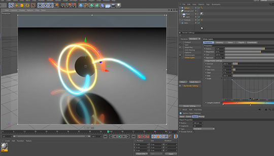 Using White Lights 2.5 for Cinema 4D to Generate Lights from Splines - Lesterbanks
