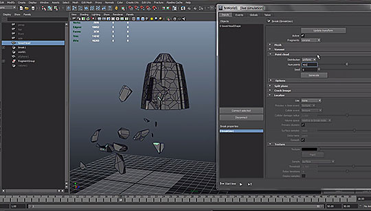 Maya | Creating Localized Controllable Impact Explosions Using Fracture ...