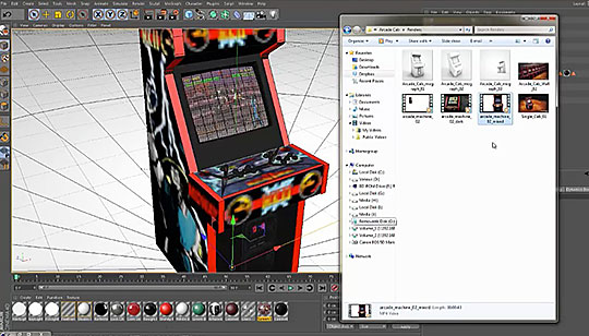 Cinema 4d Creating Textures For A Free Arcade Cabinet Model And