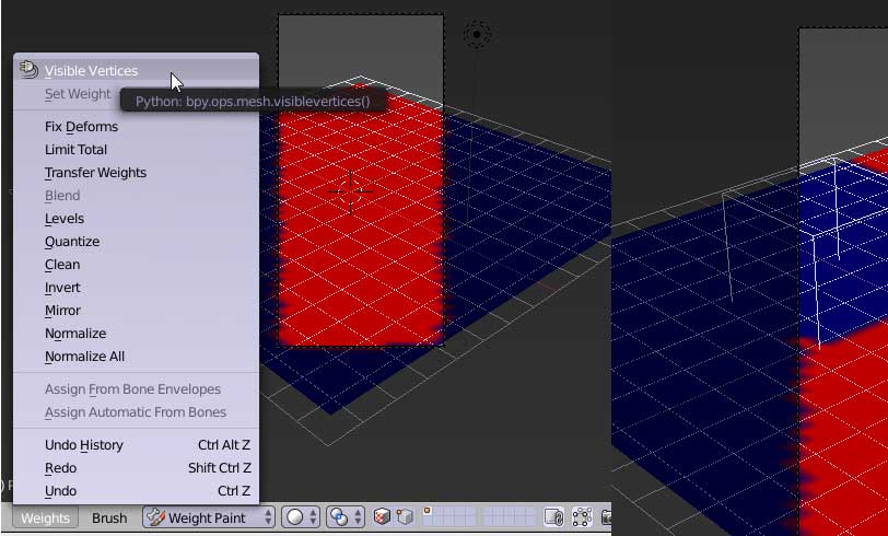 Paint Vertices Visible From The Active Blender -