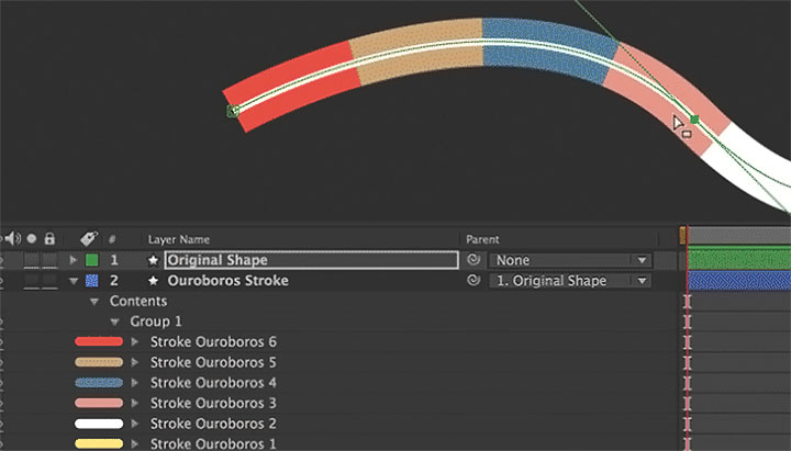 Easily Create Multiple Trimmed Strokes on One Path in After Effects With  Ouroboros AE Preset - Lesterbanks