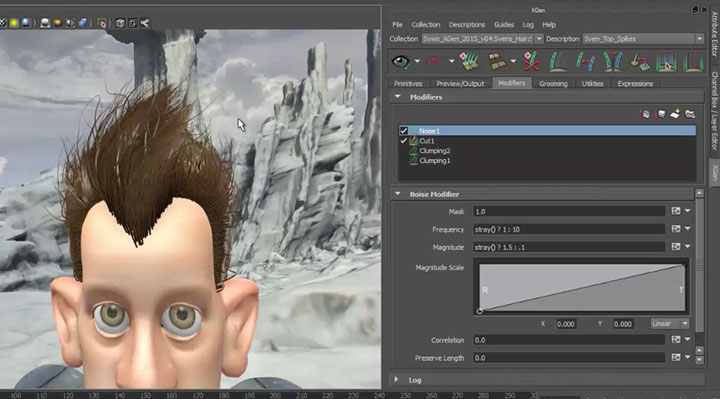 Create Stray Hairs from One Xgen Description in Maya - Lesterbanks