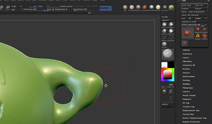 how to slim something in zbrush