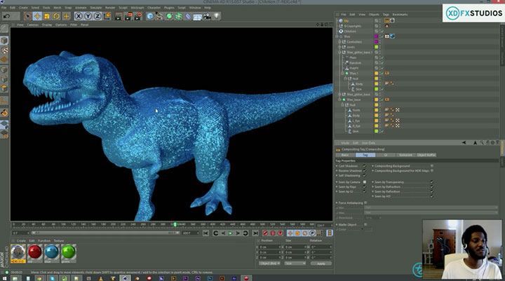 C4D Glitter Effect