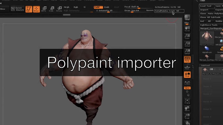 how to export polypaint from zbrush to maya