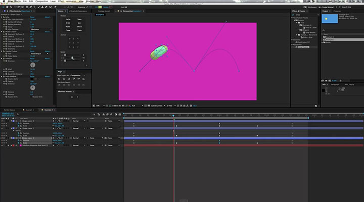 After Effects weighted dynamics effect tutorial