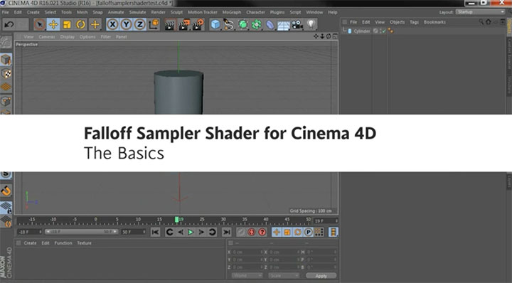C4D Falloff Sampler Shader