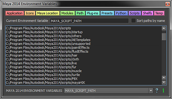Maya Environment Variables