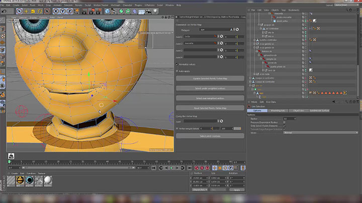 vertex weight helper C4D