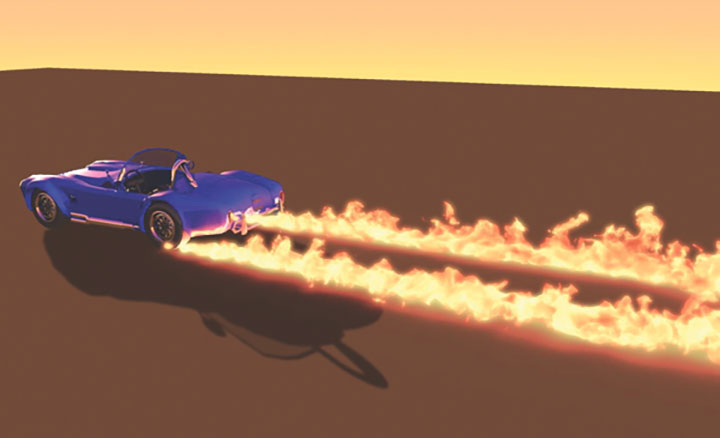 Fire Trail With Maya particles