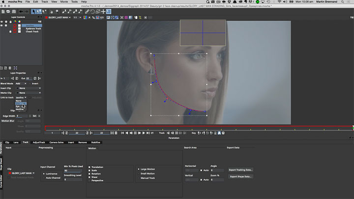 Mocha open spline support