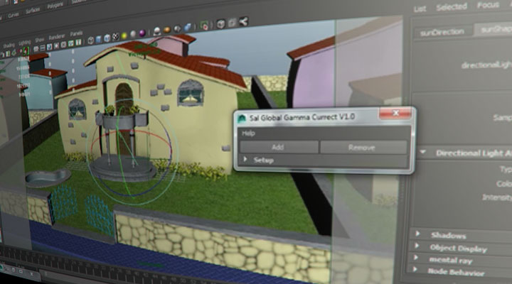Global Gamma Correct Mel Script for Maya Physical Sun and Sky