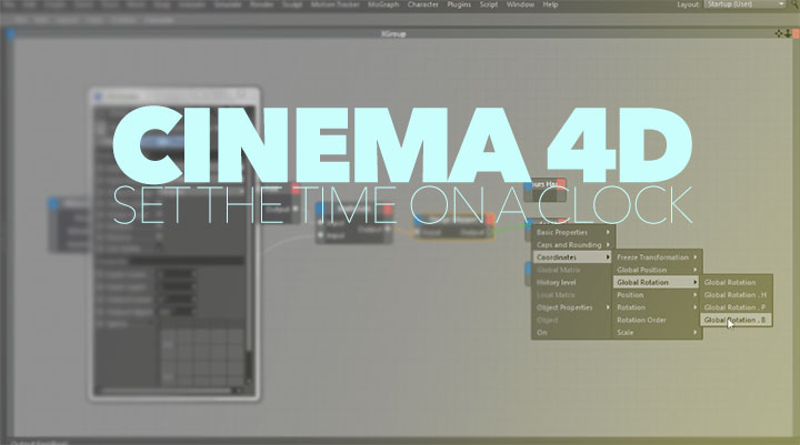 Cinema 4D Xpresso Driven Clock tutorial