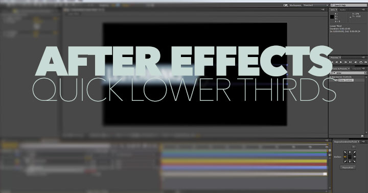 After Effects quick lower thirds
