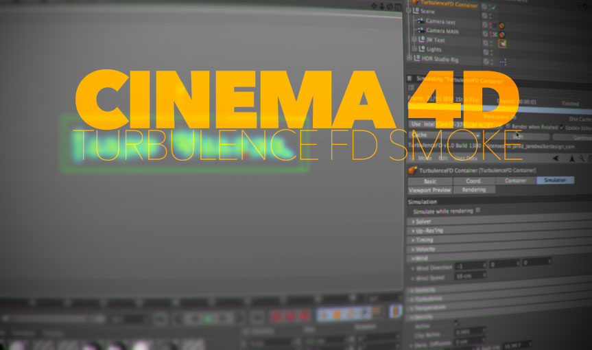 Cinema 4D TurbulenceFD 3d type to smoke tutorial
