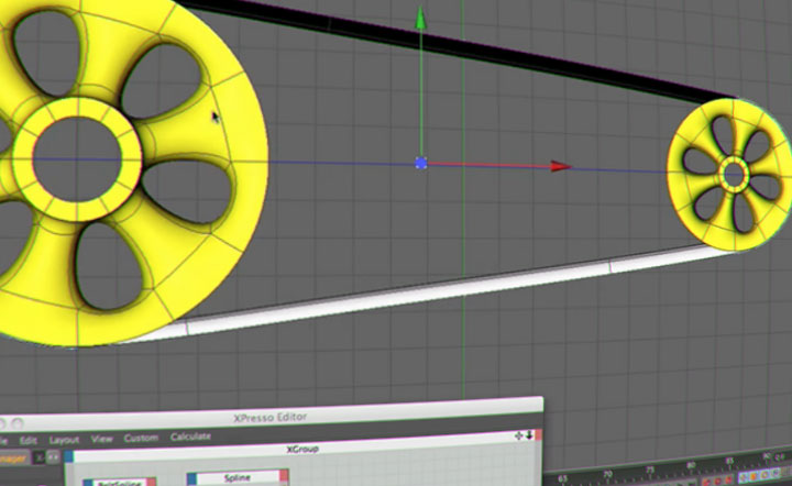 Use Xpresso to Create a Belt Drive System