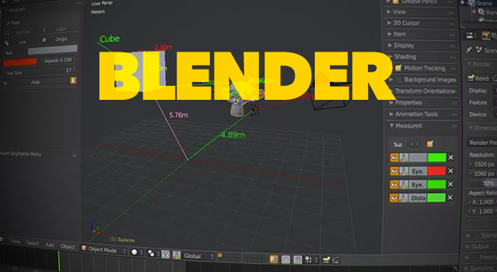 MeasureIt, Display Distance in Blender Viewport - Lesterbanks