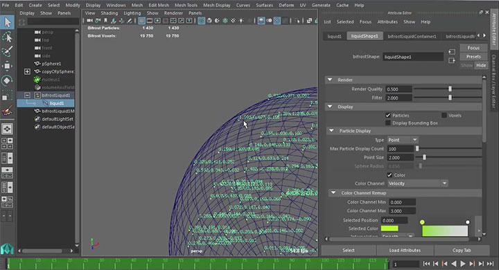 How to Use ColorSets to Drive Emission Velocity in Maya Bifrost