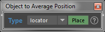 Object to Average position tool maya