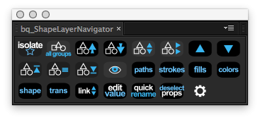 shape layer navigator for after effects
