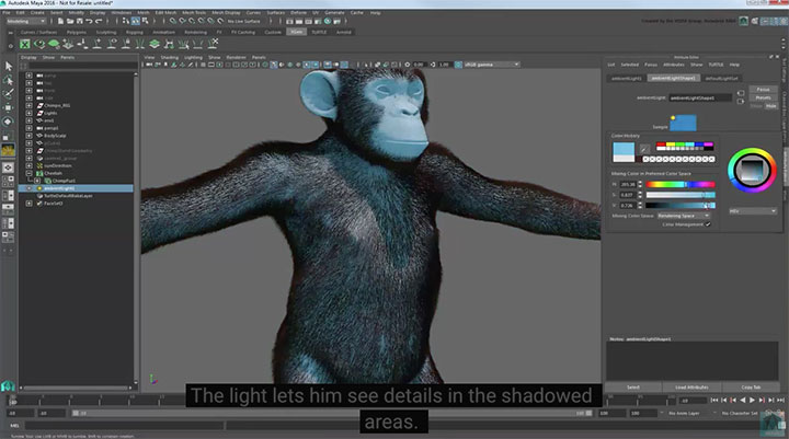 Create a Full Fur Groom for a Chimpanzee With Maya's XGen - Lesterbanks