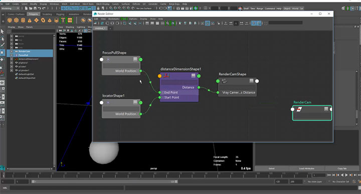 Create a Simple Focus Pull Rig for a V-Ray Camera in Maya