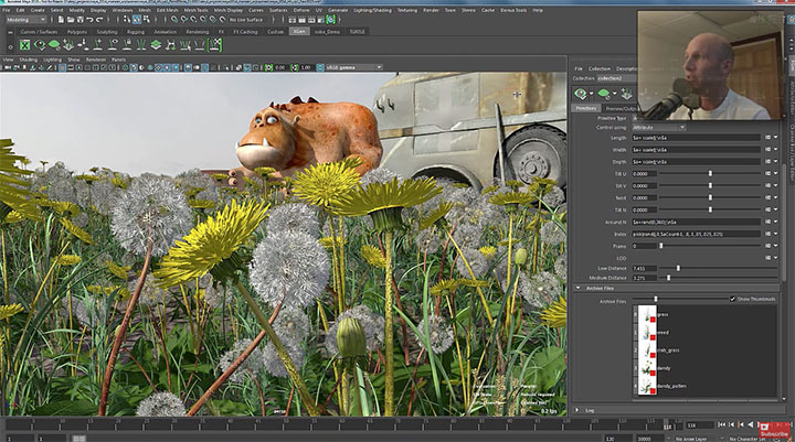 Managing Resources When Creating a Grass Field With Maya XGen