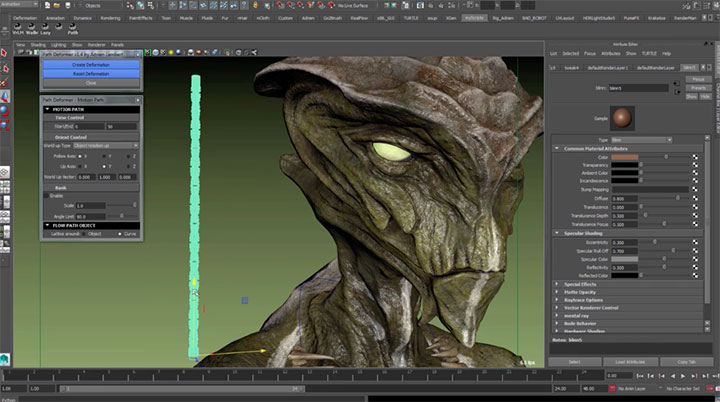 Path Deformer for Maya