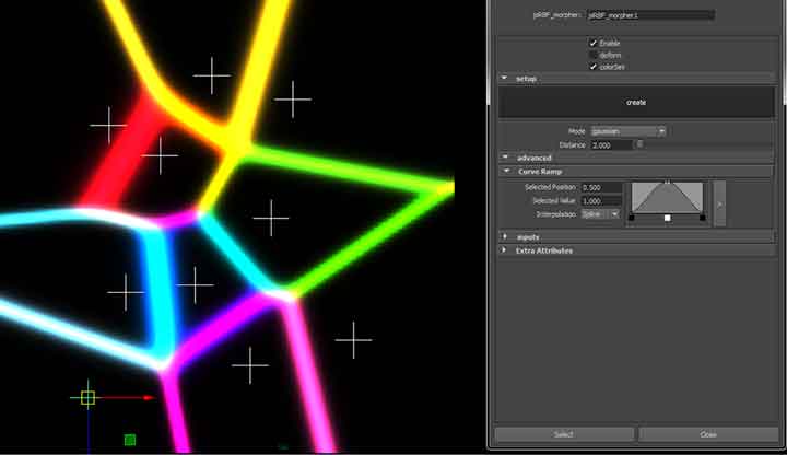 Maya Radial Basis Function Nodes