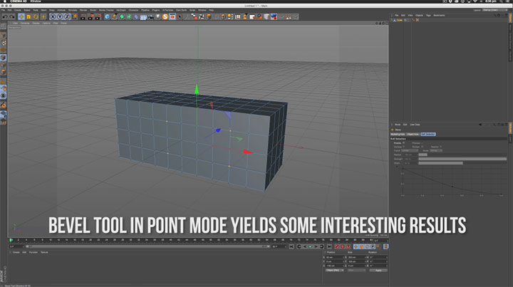 Use the Bevel Tool in Point Mode for Modeling in C4D