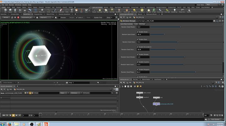 Creating a Lens Flare Rig With Houdini