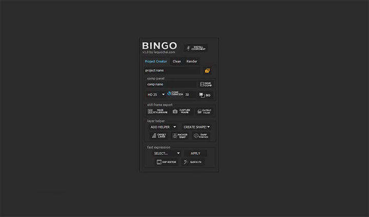 Bingo for after effects