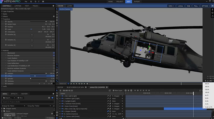 Compositing Actors Into a 3D Set With HitFilm
