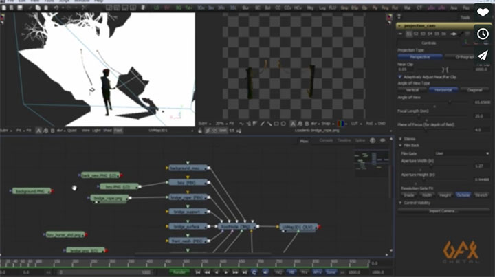 Use BlackMagic Design Fusion Camera Projections in a Stereoscopic Pipeline