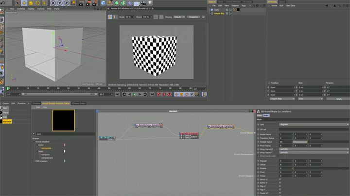 Cinema 4D Checker Shader for Arnold