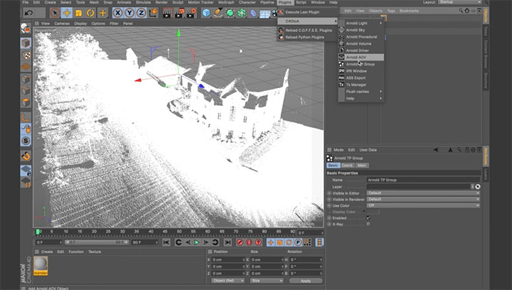 Using Scanned LiDar Data in Cinema 4D with Sintrix
