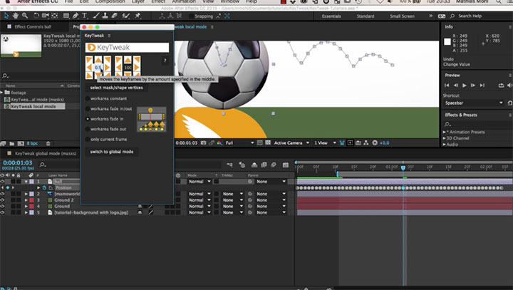 After Effects KeyTweak script