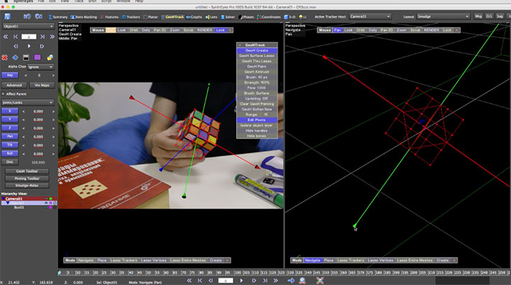 geometry tracking in syntheyes