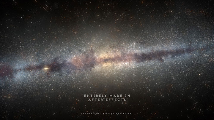milky way galaxy trapcode particular after effects