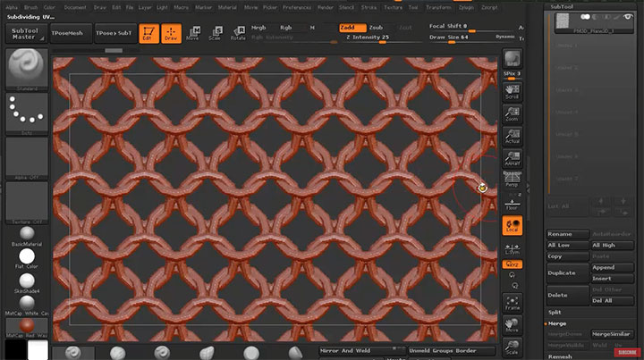 creating chainmail in zbrush