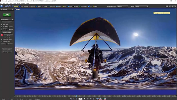 Tracking and Stabilizing 360 Video With SynthEyes