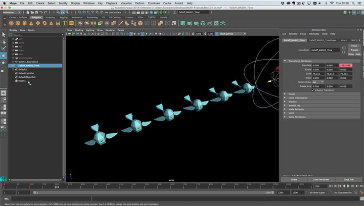 Understanding The Time Node in Maya MASH