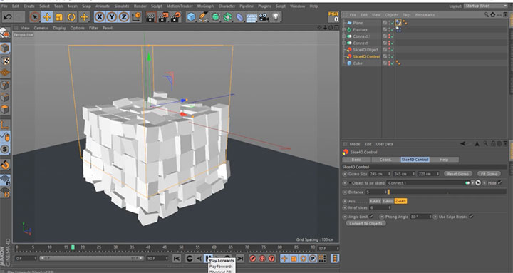 Slice an Object in All Axis in C4D, With Slice 4D