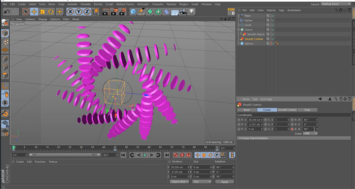 Using Slice4D with the Mograph Cloner in C4D