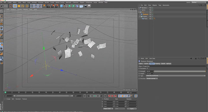 Floating Paper Around With Mograph and a Displacer