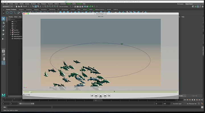 Animating a School of Fish With the MASH Flight Node
