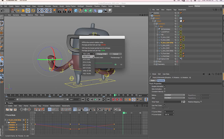 Gimbal Master C4D for gimbal lock