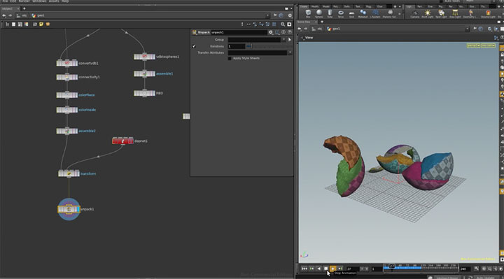 Working With VDB Fracture and Bullet Physics in Houdini
