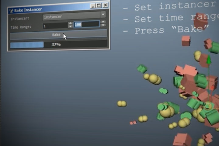 Easily Bake Instances in Pervious Versions of Maya